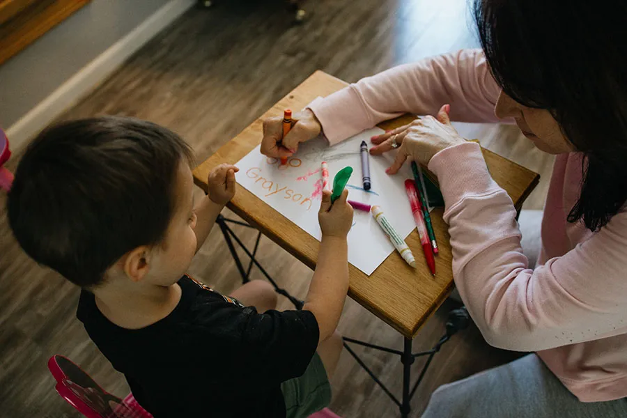 autistic child in ABA therapy